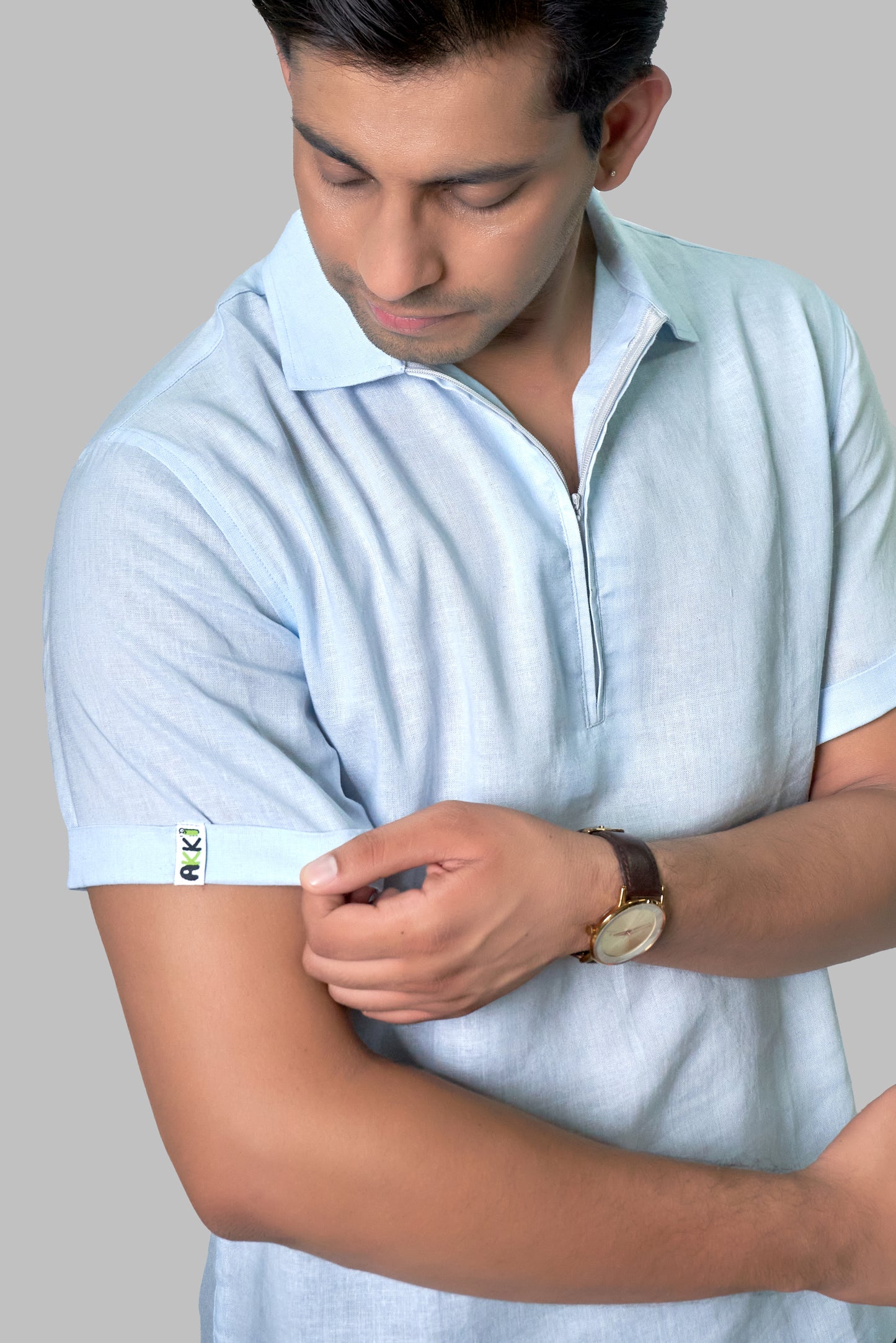 SKY BLUE CLASSIC WOVEN POLO