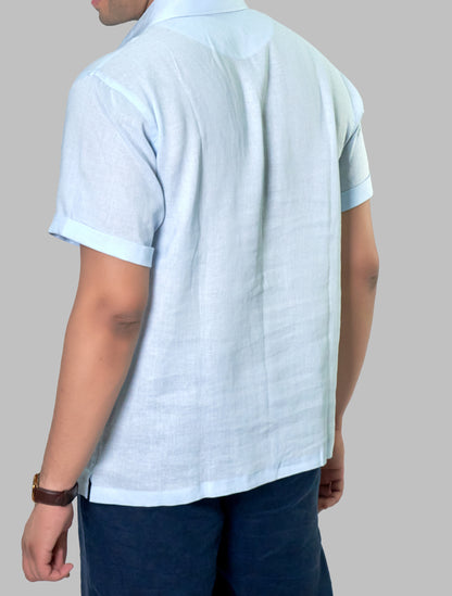 SKY BLUE CLASSIC WOVEN POLO