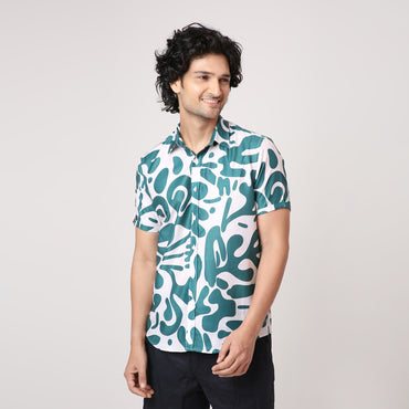 GREEN ABSTRACT SHIRT