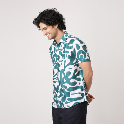 GREEN ABSTRACT SHIRT