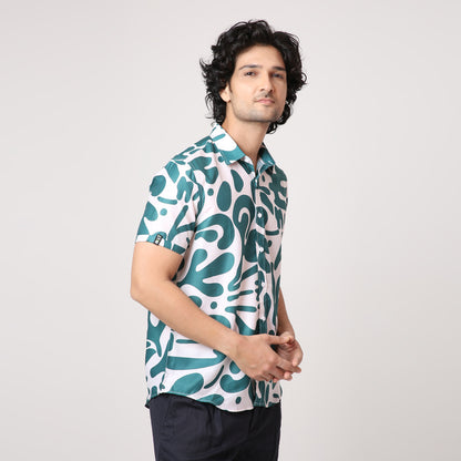GREEN ABSTRACT SHIRT