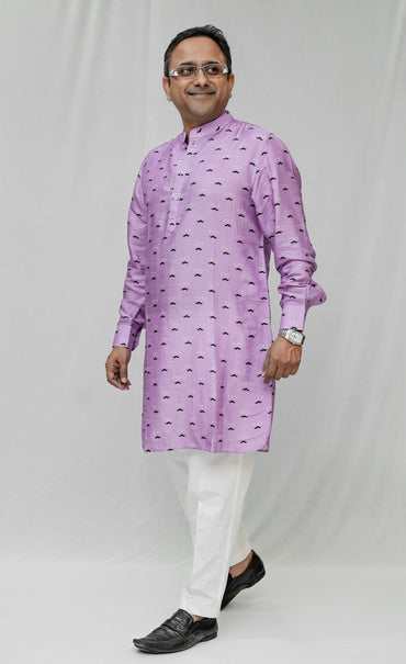 GROUCHO GLASS PRINTED MEN'S KURTS