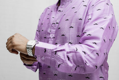 GROUCHO GLASS PRINTED MEN'S KURTS