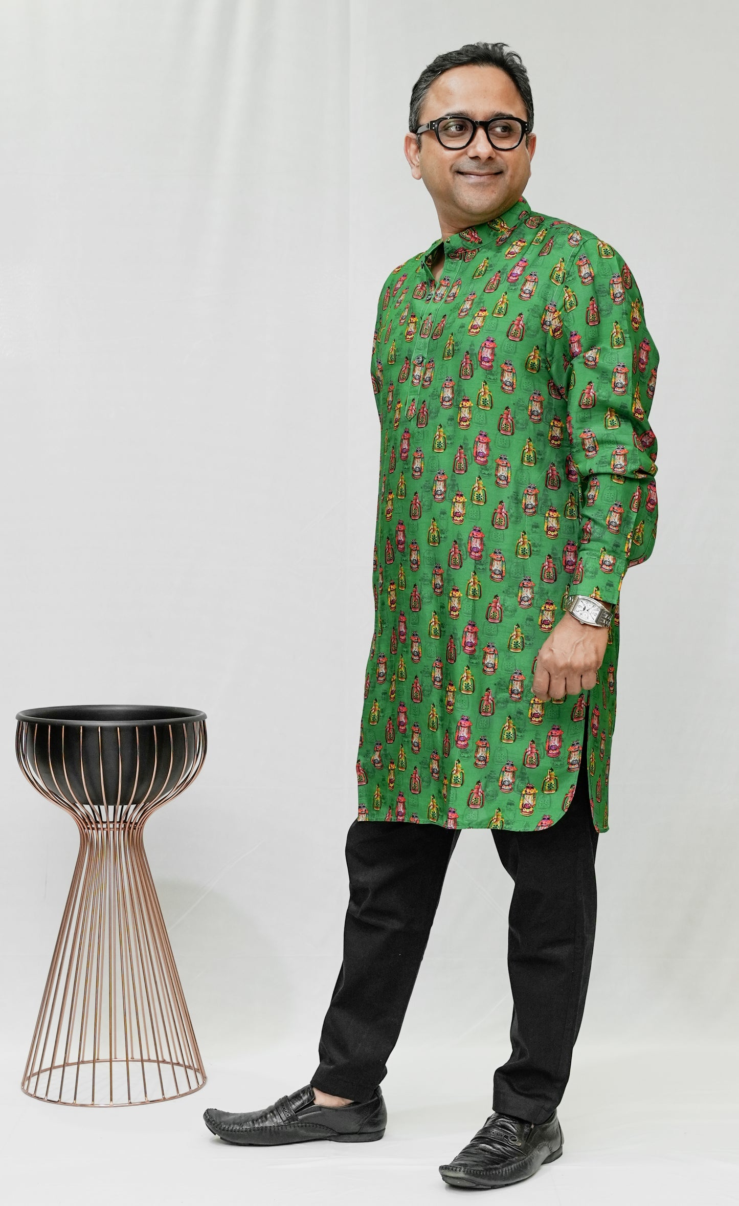 LANTERN PRINTED MEN'S KURTS