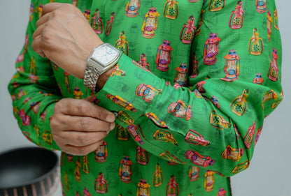 LANTERN PRINTED MEN'S KURTS