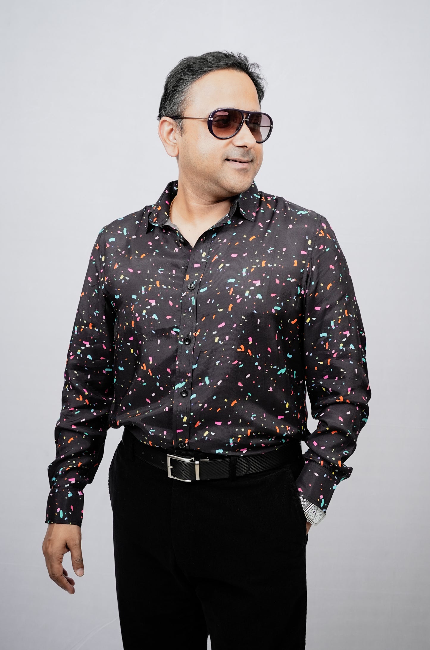 FUN BURST PRINT COTTON SHIRT