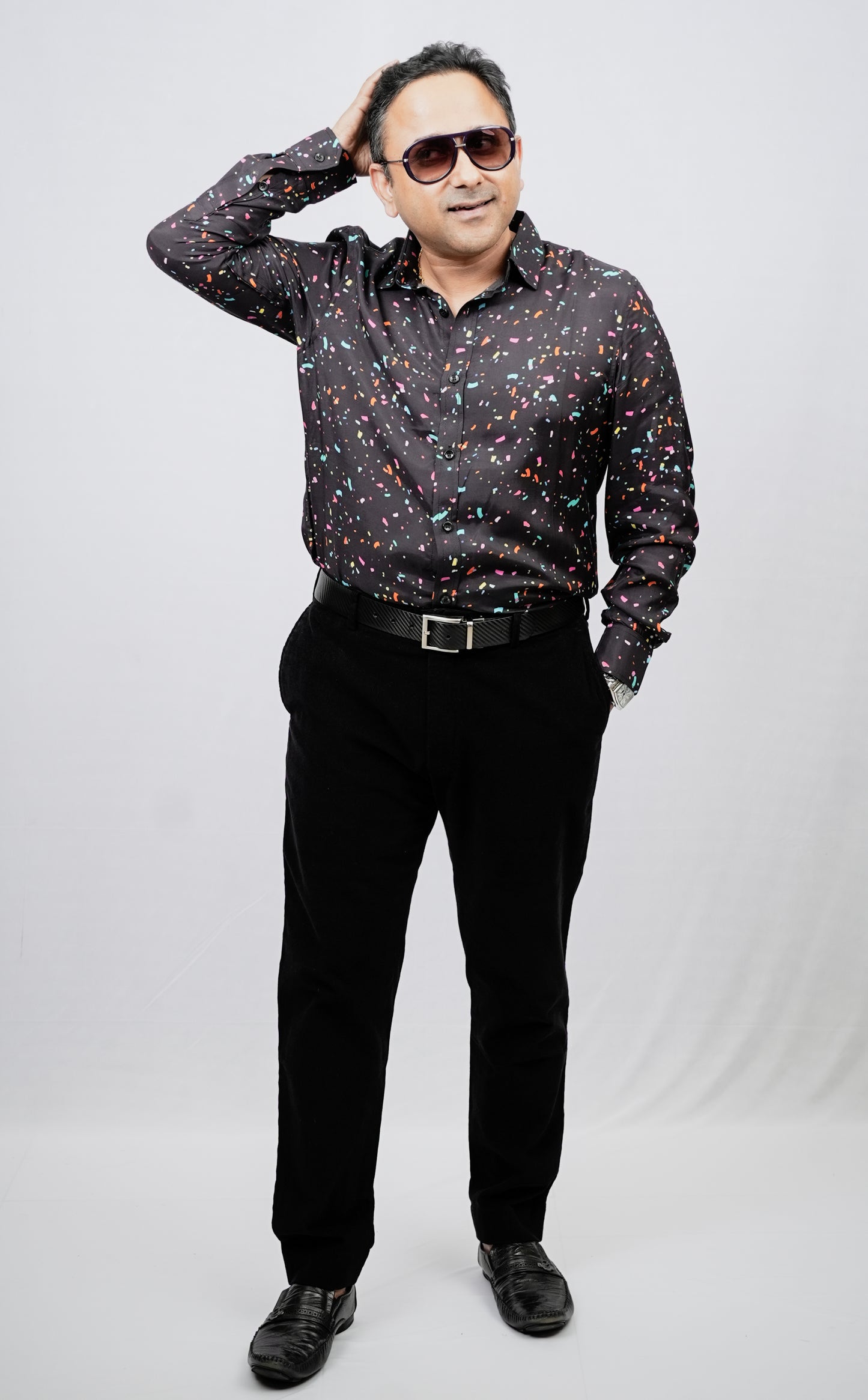 FUN BURST PRINT COTTON SHIRT