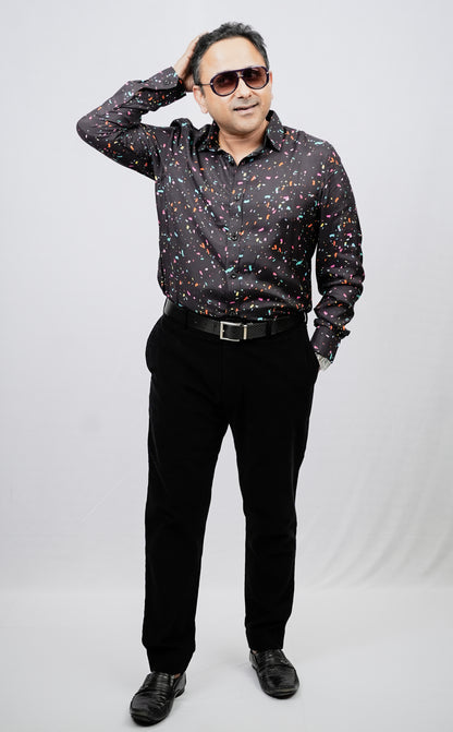 FUN BURST PRINT COTTON SHIRT