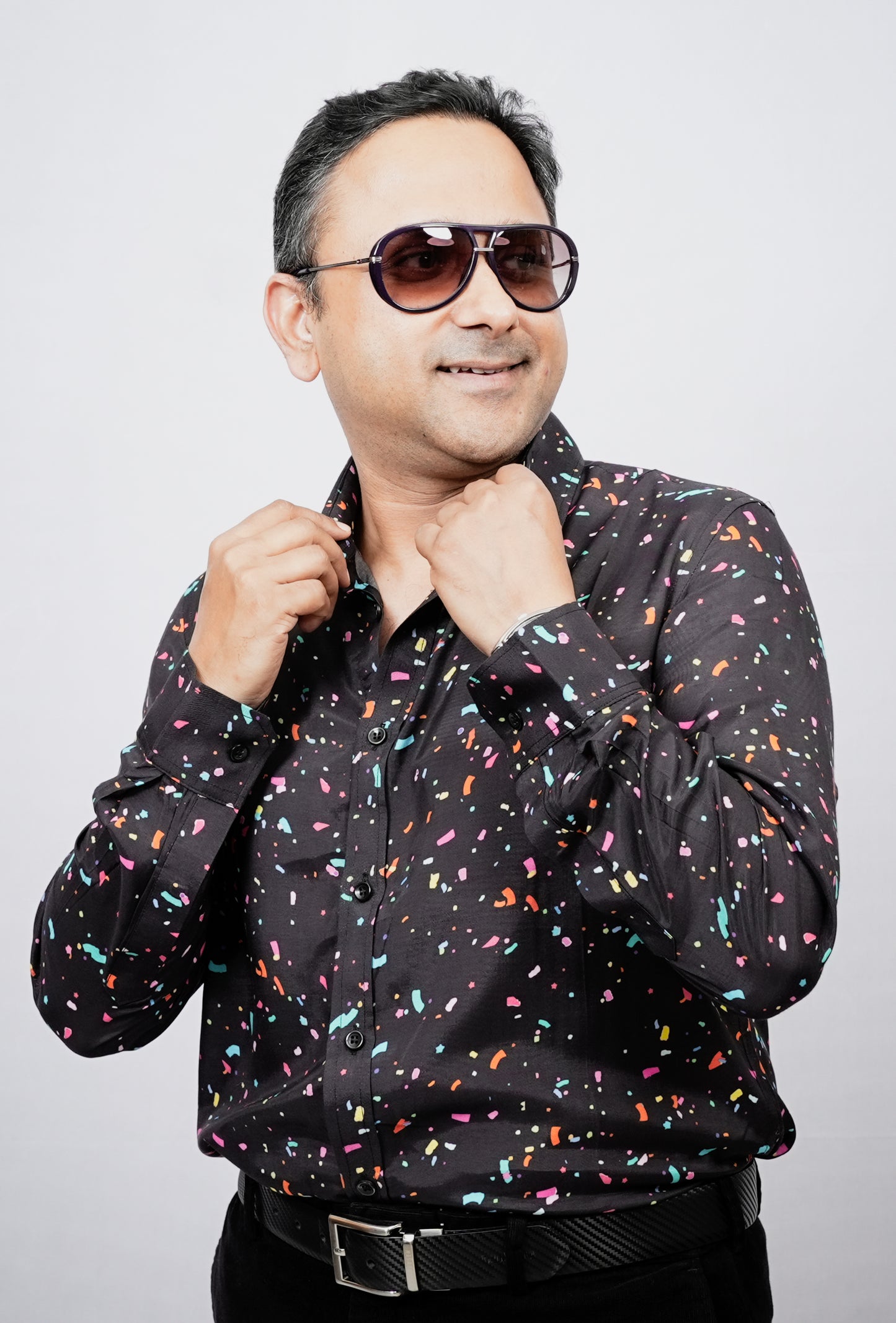 FUN BURST PRINT COTTON SHIRT