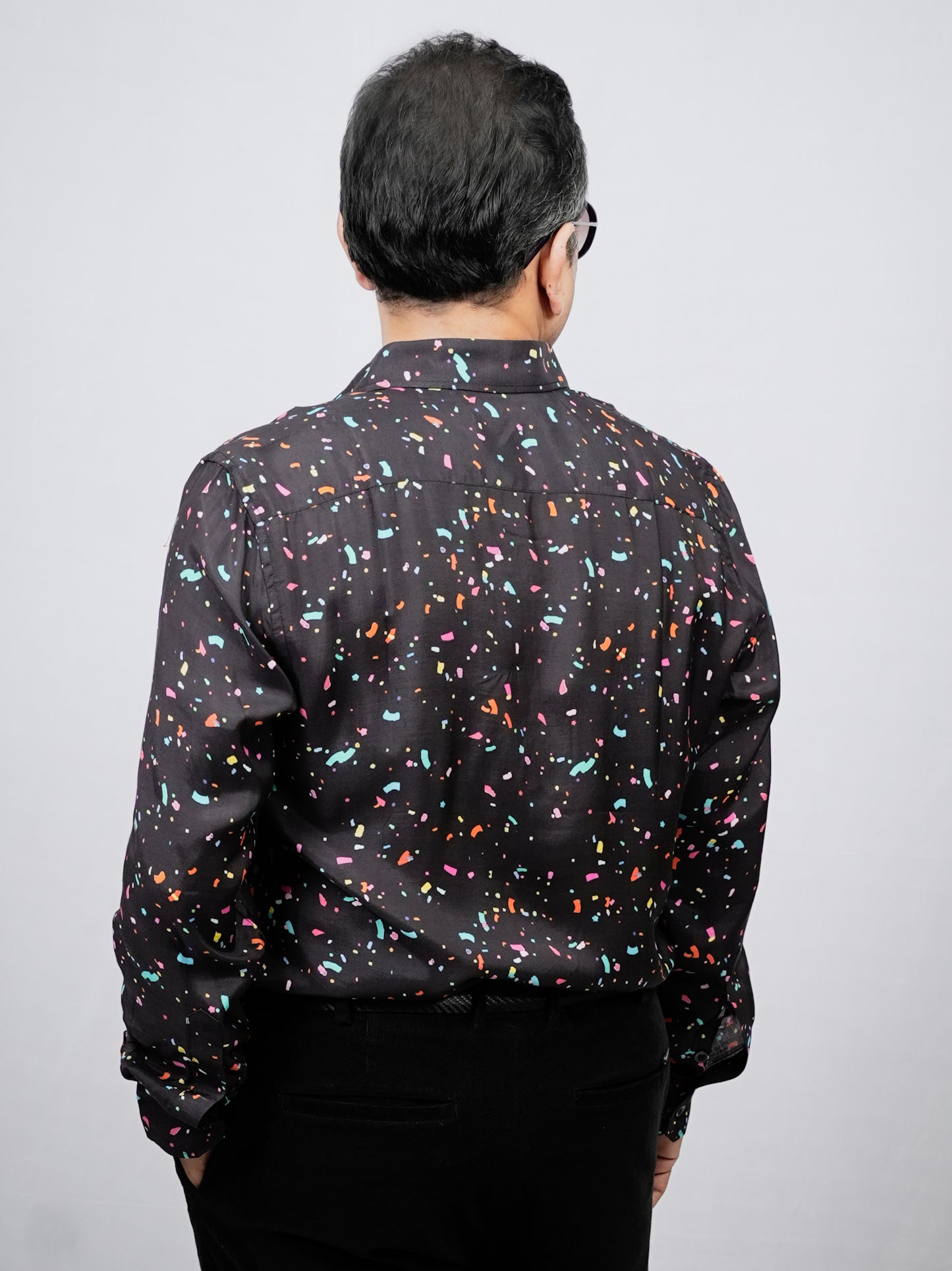 FUN BURST PRINT COTTON SHIRT