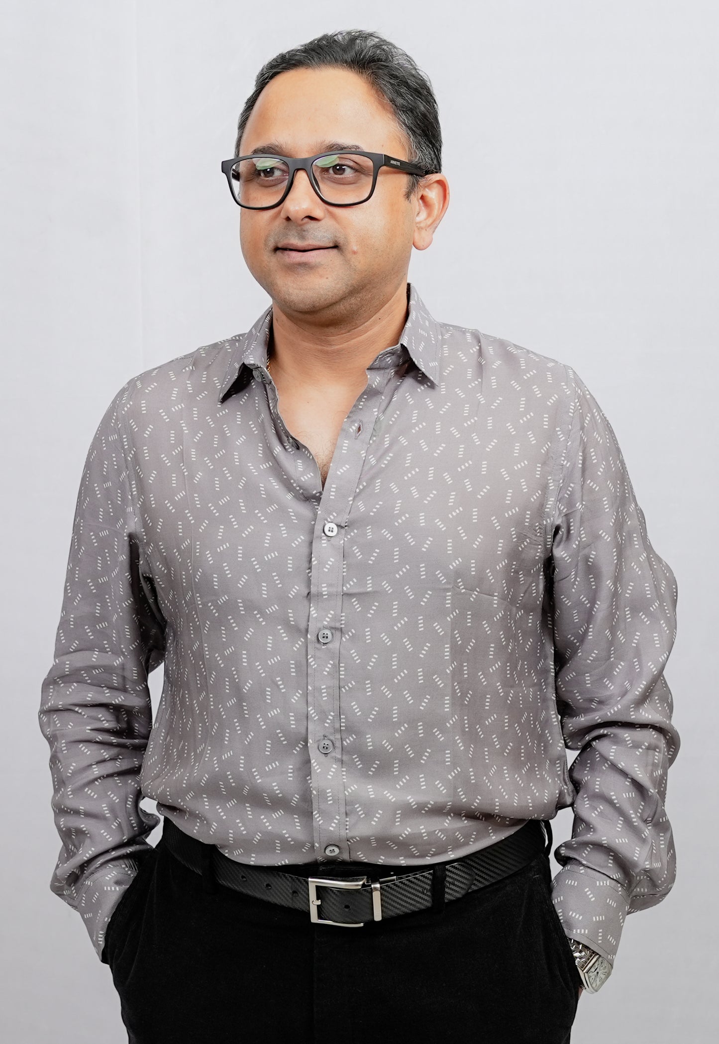 TETRIS PATTERN PRINTED SHIRT