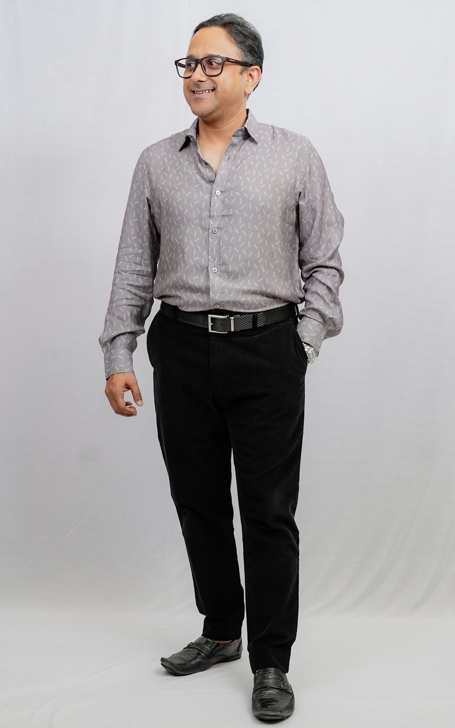 TETRIS PATTERN PRINTED SHIRT