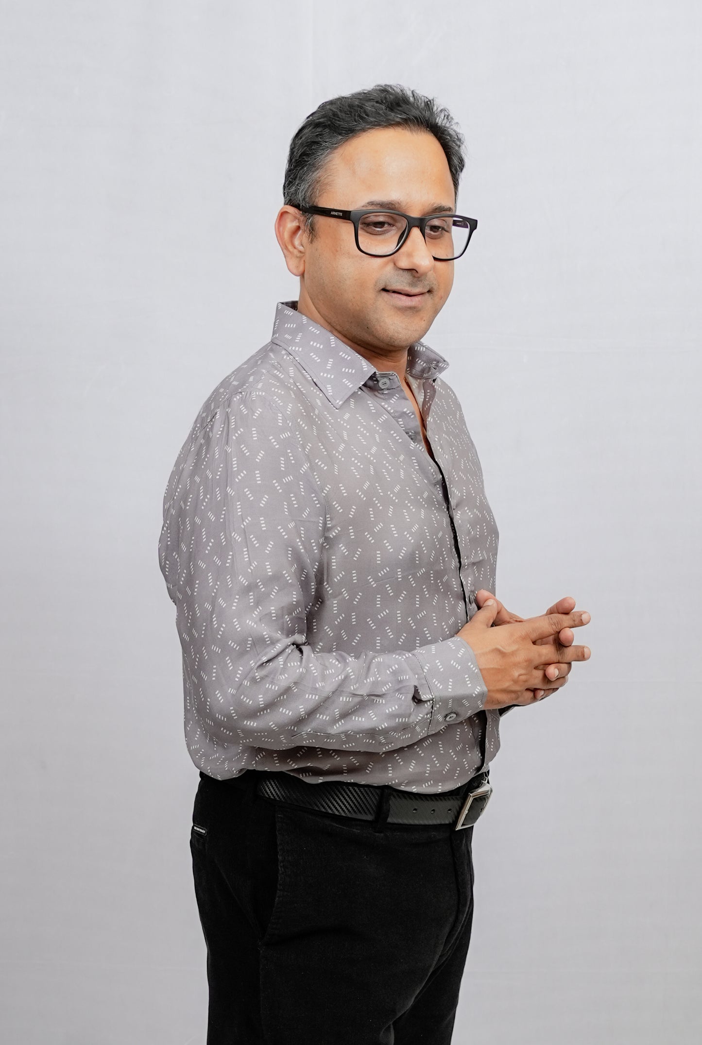 TETRIS PATTERN PRINTED SHIRT