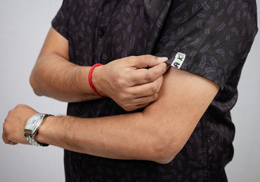 LEAF PRINT COTTON SILK SHIRT