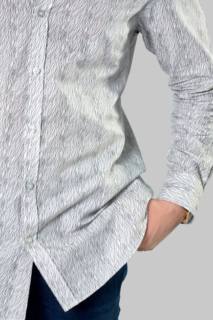 FINE STRIPE PRINTED SHIRT