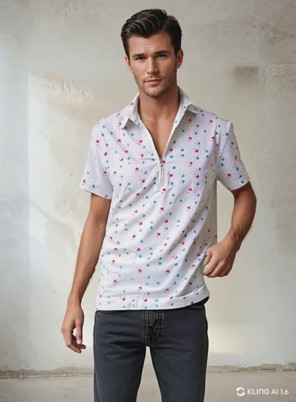 CAPLIN LINEN WOVEN POLO