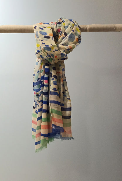 MANGOLIA BLUE MOSAIC SCARF