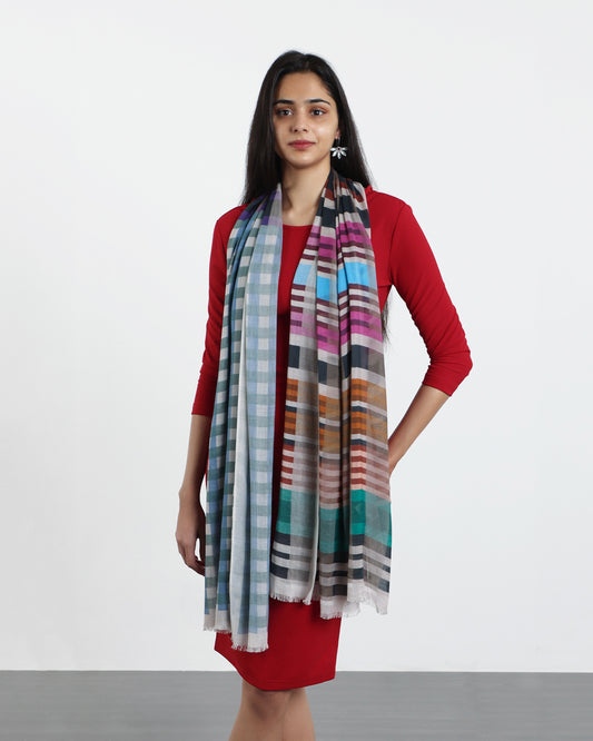 ENGINEERED CHECK (MULTI) SCARF