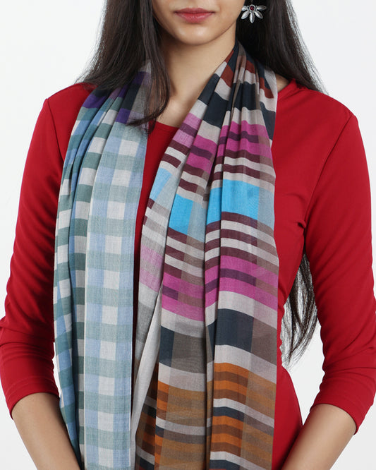 ENGINEERED CHECK (MULTI) SCARF