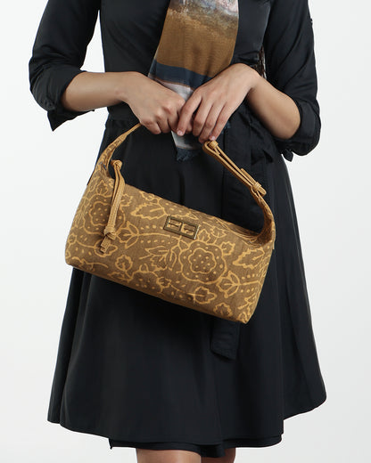 AMBER ROSETTE HAND BAG