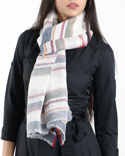 PAINTERLY STRIPES SCARF