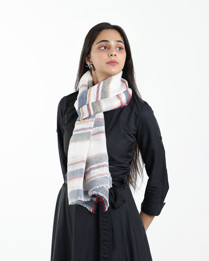 PAINTERLY STRIPES SCARF