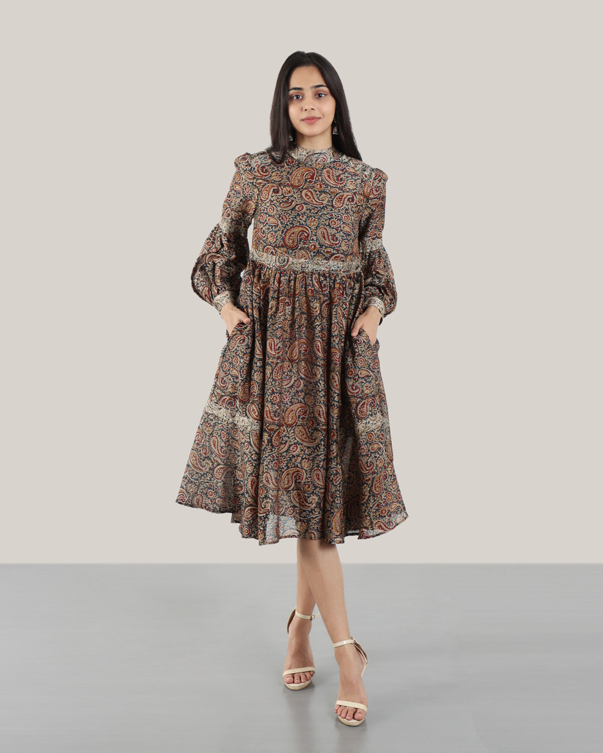 Kalamkari Irish Midnight Dress