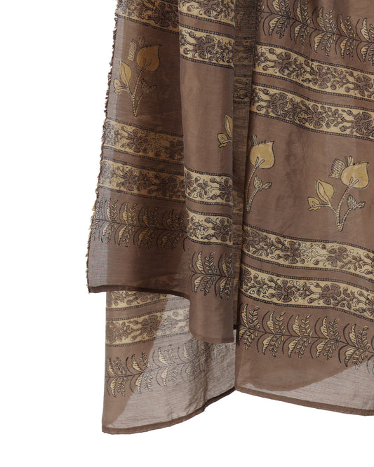 Autumn Twig Dupatta (Ash Brown)